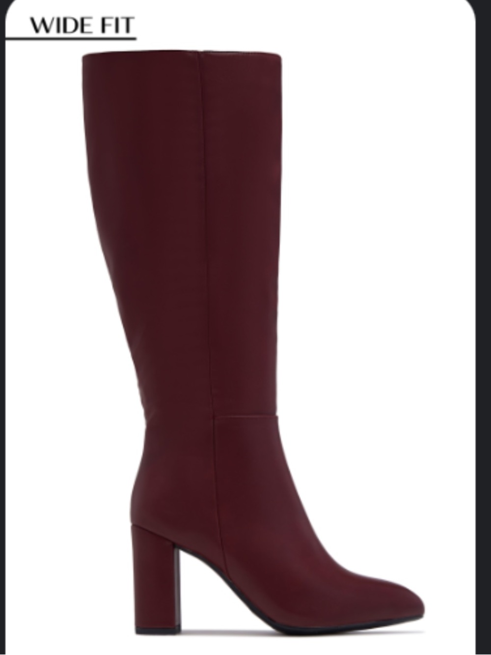 Women's Dark Brown Wide Calf Knee-High Pointed Toe Block Heel Boots